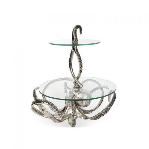 By Kohler  Octopus Cake Stand 37x35x36cm silver (112592)