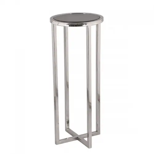 By Kohler  Side Table Koa 30x30x75cm Black Glass (109319)