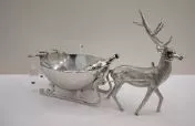  Reindeer with Wine Cooler on Sleigh 82x41x57cm