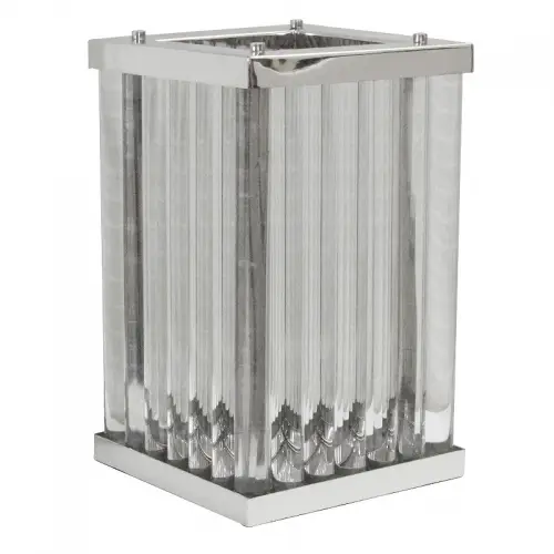 By Kohler  Hurricane Light 25x25x40cm Art Deco Large Square silver glass (107888)