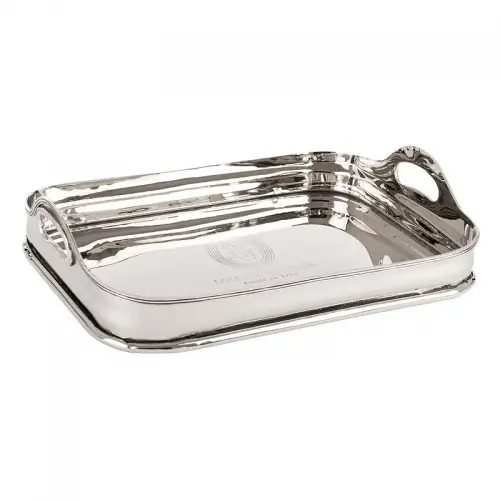 By Kohler  Tray 38x26x12cm silver with handle (113894)