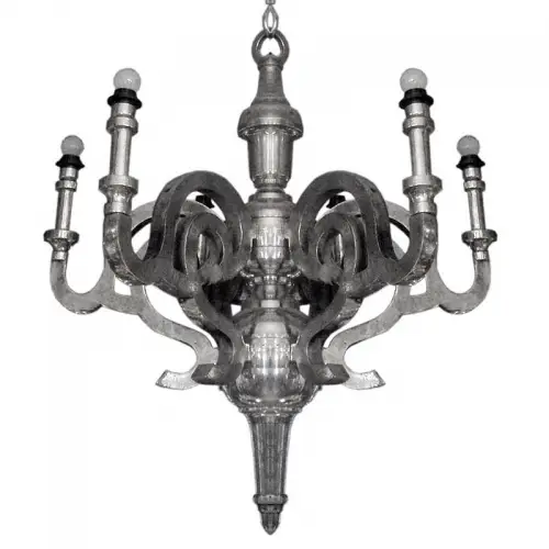  Ceiling Lamp 93x93x102cm chandelier (Excl. Shades) raw silver