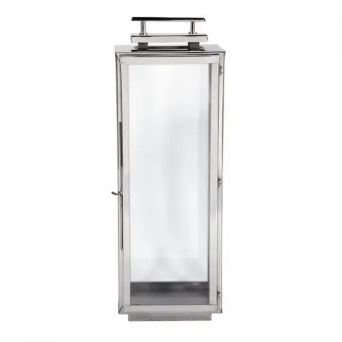  Lantern Large silver with clear glass