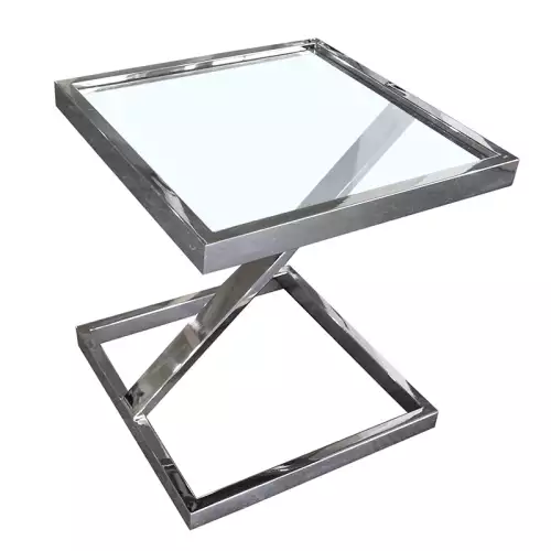  Side Table Kaiser 45x45x50cm Clear Glass