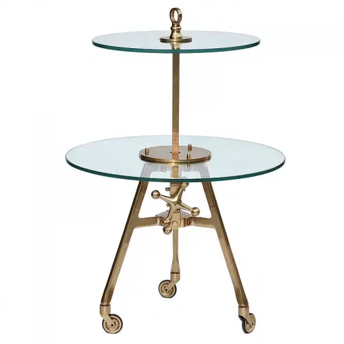 By Kohler  2-Tier Table Musa on wheels 40x40x90 cm (113978)