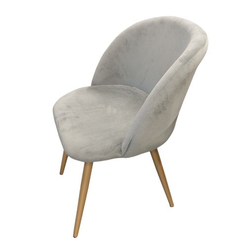  Dining chair light grey with golden legs