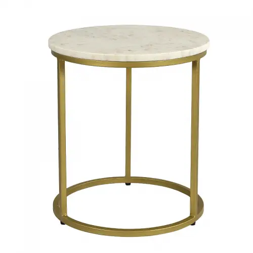 By Kohler  Side Table Dunbar 40x40x45cm Marble Top (114327)