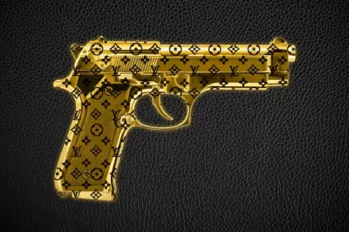  Golden lv gun 80x120cm