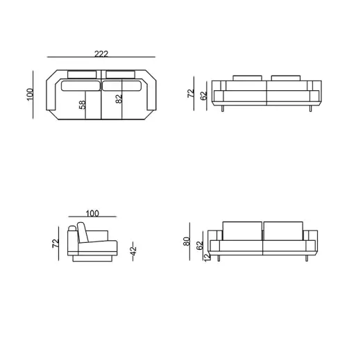 By Kohler  Colmar Sofa (3-Seater) (201180)