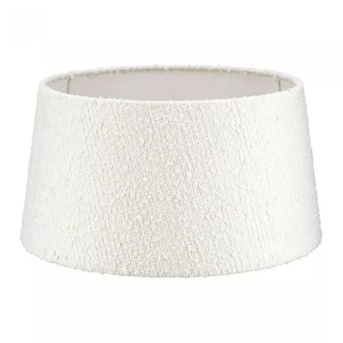 By Kohler  Lampshade Halfhoog (Drum) 30x25x15cm - Aspen bouclé blanc on white (201749)